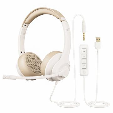 Eaglend EH01 USB & 3.5mm kablet computerheadset med støjreducerende mikrofon