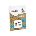 Emtec Gold+ MicroSDHC-hukommelseskort med adapter ECMSDM8GHC10GP - 8 GB