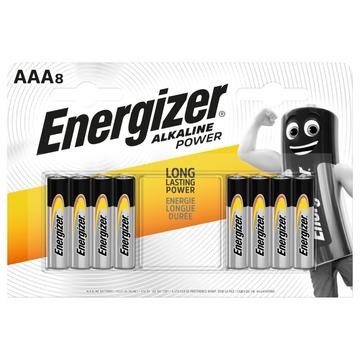 Energizer Alkaline Power LR03/AAA Alkaline-batterier - 8 stk.