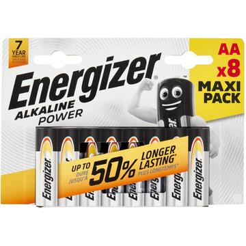 Energizer Alkaline Power LR6/AA Alkaline-batterier - 8 stk.