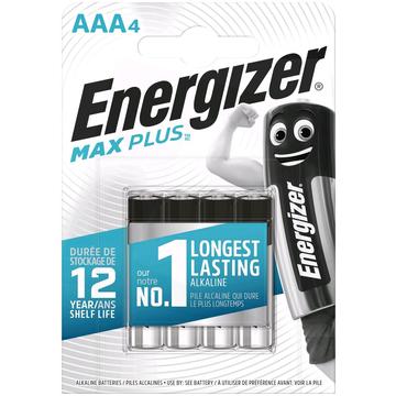 Energizer Max Plus LR03/AAA Alkaline-batterier - 4 stk.