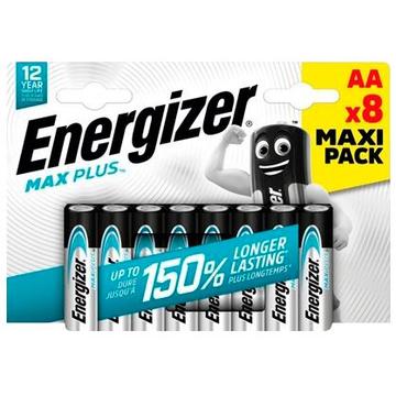 Energizer Max Plus LR6/AA Alkaline-batterier - 8 stk.