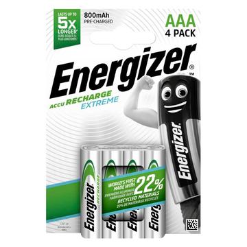 Energizer Recharge Extreme Genopladelige R03/AAA-batterier 800mAh - 4 stk.