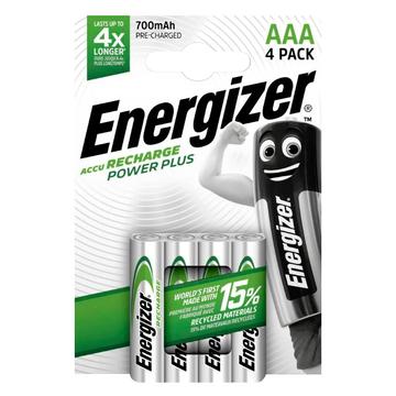 Energizer Recharge Power Plus genopladelige R03/AAA-batterier 700mAh - 4 stk.