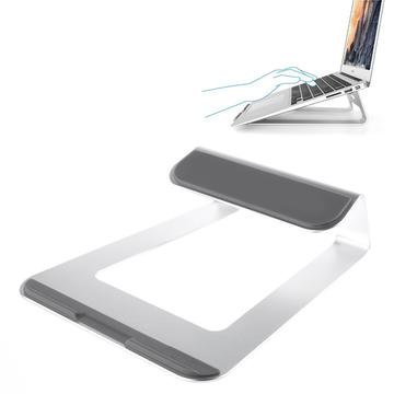 Ergonomisk laptopstativ/holder i aluminiumslegering - sølv