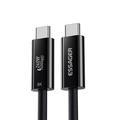 Essager Thunderbolt 4.0 USB-C kabel 1m - 240W hurtig opladning, 8K 60Hz video - Sort