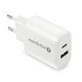 EverActive SC-370Q 25W vægoplader - USB-A, USB-C - Hvid