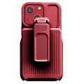 Explorer Series iPhone 14 Plus Hybrid Cover med Bælteklip - Rød
