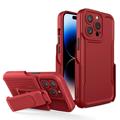 Explorer Series iPhone 14 Pro Max Hybrid Cover med Bælteklip - Rød