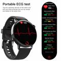 F67 Pro Smart Watch med EKG-, blodsukker- og urinsyremåling - Sort