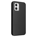 Motorola Moto G73 Flip Cover med Kortholder - Karbonfiber - Sort
