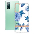 Flower Series Samsung Galaxy S20 FE TPU Cover - Blå Pæon