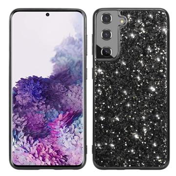 Glitter Series Samsung Galaxy S23 5G Hybrid Cover - Sort