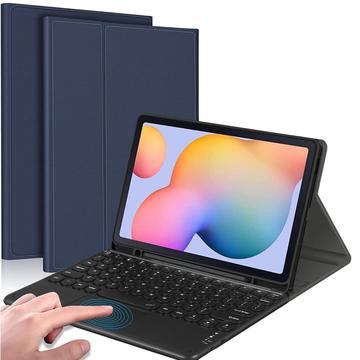 Samsung Galaxy Tab S6 Lite 2020/2022/2024 Bluetooth Tastatur Cover m/ Touchpad - Blå