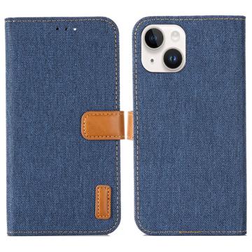 Jeans Series iPhone 14 Plus Cover med Kortholder - Mørkeblå