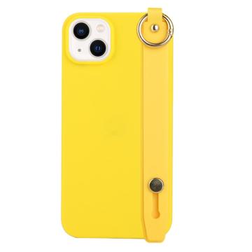Candy Color iPhone 14 Plus TPU Cover med Håndrem - Gul
