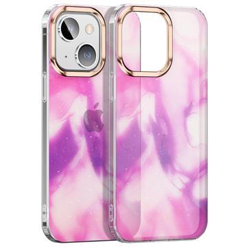 Watercolor Glitter iPhone 14 Plus Hybrid Cover - Lyselilla