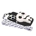 Cartoon Design iPhone 14 Pro Max TPU Cover med Lynlåslomme - Panda