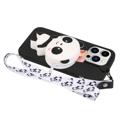 Cartoon Design iPhone 14 Pro Max TPU Cover med Lynlåslomme - Panda