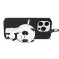 Cartoon Design iPhone 14 Pro Max TPU Cover med Lynlåslomme - Panda