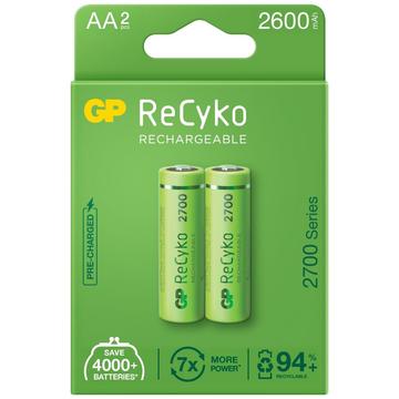 GP ReCyko 2700 Genopladelige AA-batterier 2600mAh