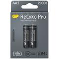 GP ReCyko Pro genopladelige AA-batterier 2000mAh - 2 stk.