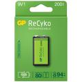 GP ReCyko genopladeligt 6F22/9V batteri 200mAh