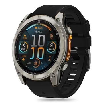 Garmin Fenix 5/6/6 Pro/7/8/E Tech-Protect Silikone line rem - 47mm - Sort