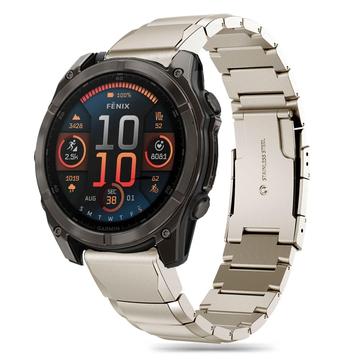 Garmin Fenix 5X/5X Plus/6X/6X Pro/7X/8 Tech-Protect SteelBand-rem i rustfrit stål - 51mm - Titanium