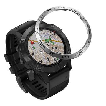 Rustfrit Stål Cover til Urkrans til Garmin Fenix 6/6 Pro