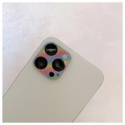 iPhone 12 Pro Max Glimmer Kamera Linse Hærdet Glas Beskytter - Farverig