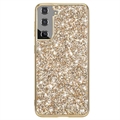 Samsung Galaxy S21 FE 5G Glitter Series Hybrid Cover - Guld