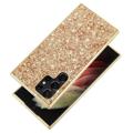 Glitter Series Samsung Galaxy S23 Ultra 5G Hybrid Cover - Guld