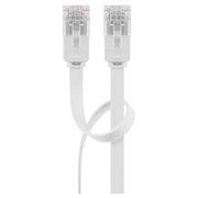 Goobay RJ45 U/UTP CAT 6 Flad Netværkskabel - 7m - Hvid