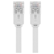 Goobay RJ45 U/UTP CAT 6 Flad Netværkskabel - 7m - Hvid