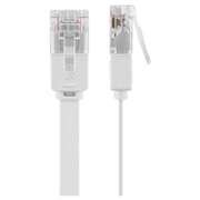 Goobay RJ45 U/UTP CAT 6 Flad Netværkskabel - 7m - Hvid