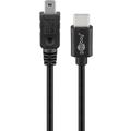 Goobay USB-C til Mini USB-B-kabel - 0,5 m, USB 2.0 - Sort