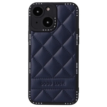 Good Luck Rhombic Grid iPhone 14 Plus Hybrid Cover - Sort