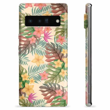 Google Pixel 6 Pro TPU Cover - Lyserøde Blomster