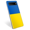 Google Pixel 6 TPU Cover Ukrainsk Flag - Gul og lyseblå