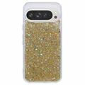 Google Pixel 9 Pro XL Glitter Flakes TPU Cover - Guld