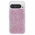 Google Pixel 9 Pro XL Glitter Flakes TPU Cover - Pink