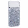 Google Pixel 9 Pro XL Glitter Flakes TPU Cover - Sølv