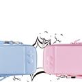 Opbevaringstaske i gradientfarve til Nintendo Switch Anti-drop Portable PU Leather Protective Case - Grøn/Blå