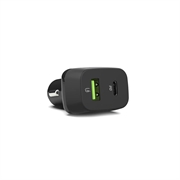 Green Cell 48W biloplader med USB-C Power Delivery og USB-A Quick Charge 3.0 - hurtig opladning til smartphones og tablets