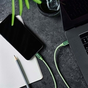 GreyLime 18W Flettet USB-C / Lightning Kabel - MFi-Certificeret - 2m - Grøn