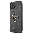 Guess 4G Big Metal Logo iPhone 13 Hybrid Cover - Sort