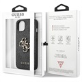 Guess 4G Big Metal Logo iPhone 13 Hybrid Cover - Sort