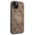 Guess 4G Big Metal Logo iPhone 14 Hybrid Cover - Brun