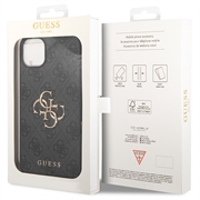 iPhone 15 Plus Guess 4G Big Metal Logo Hybrid Cover - Grå